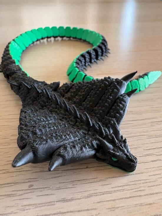 3D drukāts kustīga čūska – elastīga fantāzijas rotaļlieta